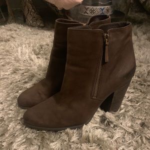 Micheal Kors dark brown leather booties!
